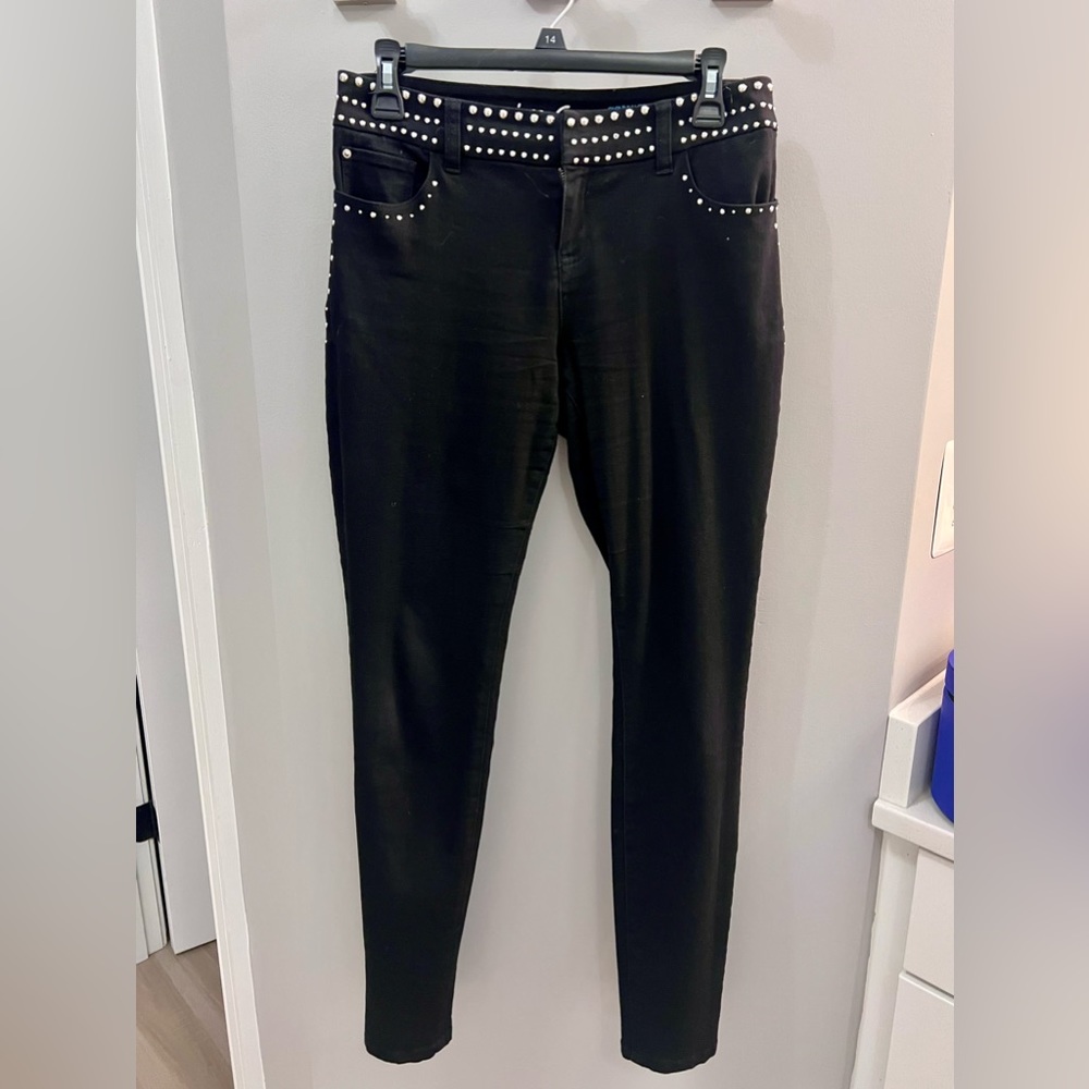 INC studded waist skinny jeans